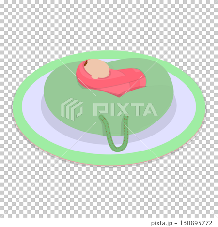 3D Isometric Flat Illustration of Good for Sleep Baby Health. Item 2 3D Isometric Flat Illustration of Good for Sleep Baby Health. Item 2 130895772