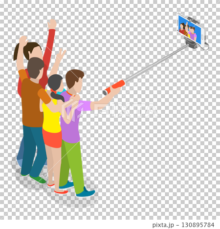 3D Isometric Flat Illustration of Students Weekend Spare Time. Item 2 3D Isometric Flat Illustration of Students Weekend Spare Time. Item 2 130895784