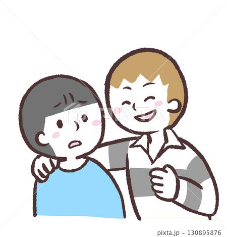 なれなれしい男性のイラスト なれなれしい男性のイラスト 130895876