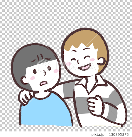 なれなれしい男性のイラスト なれなれしい男性のイラスト 130895876