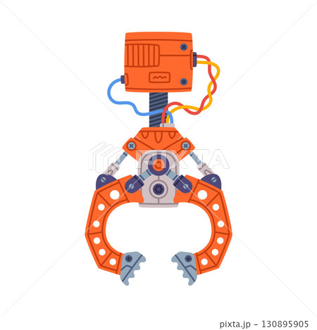 Mechanical Grip and Grabbing Machine Robotic Tool Vector Illustration Mechanical Grip and Grabbing Machine Robotic Tool Vector Illustration 130895905