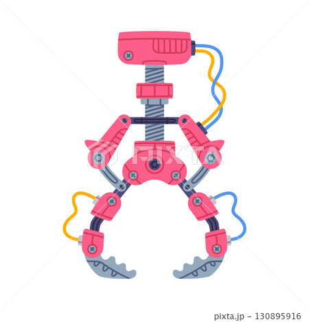 Mechanical Grip and Grabbing Machine Robotic Tool Vector Illustration Mechanical Grip and Grabbing Machine Robotic Tool Vector Illustration 130895916