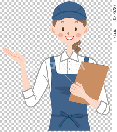 咖啡廳工作人員 餐廳工作人員手持菜單的插圖 130896285
