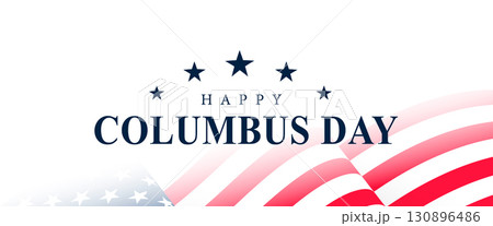 Happy Columbus day background banner Poster Post Design illustration Happy Columbus day background banner Poster Post Design illustration 130896486