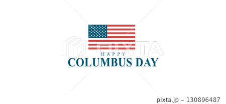 Happy Columbus day background banner Poster Post Design illustration 130896487