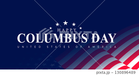 Happy Columbus day background banner Poster Post Design illustration 130896489