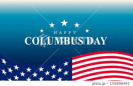 Happy Columbus day background banner Poster Post Design illustration 130896491