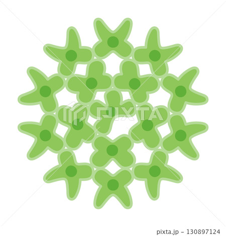 かわいいクンショウモのイラスト素材 130897124