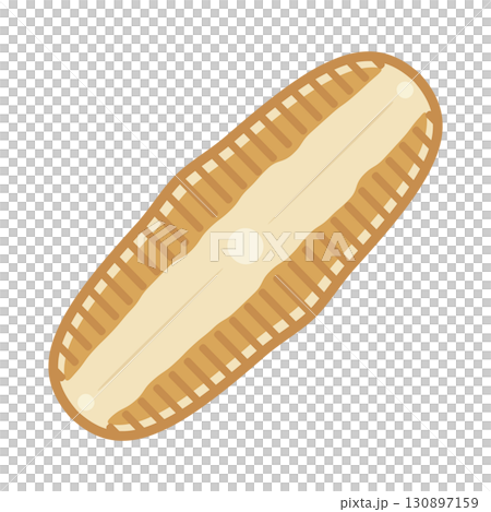 かわいいハネケイソウのイラスト素材_茶色 130897159