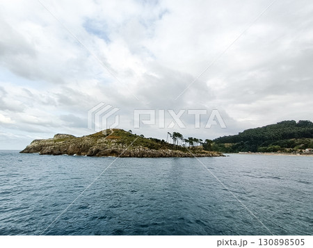 Saint Nicholas island view. Lekeitio coastline, Spain Saint Nicholas island view. Lekeitio coastline, Spain 130898505
