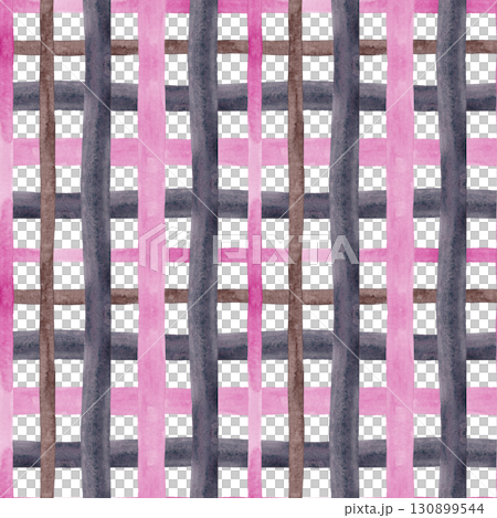 Seamless checkered pattern. Gray and pink watercolor check. Simple and easy print on pillows, tablecloths and other fabrics. Contemporary style 130899544