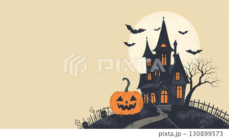 ハロウィン背景のかわいいハロウィン 130899573