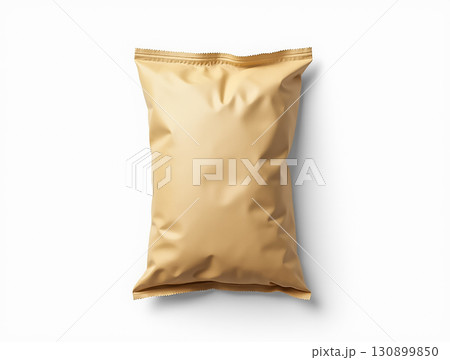 Brown package ready for delivery, showcasing a sealed and neutral design against a plain background Brown package ready for delivery, showcasing a sealed and neutral design against a plain background 130899850