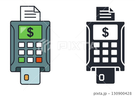 icon terminal for payment by bank card. 130900428