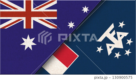 Double Flag of Australia and French Southern and Antarctic Lands. Double Flag of Australia and French Southern and Antarctic Lands. 130900575