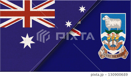 Double Flag of Australia and Falkland Islands. Australian and Falkland Islands 130900689