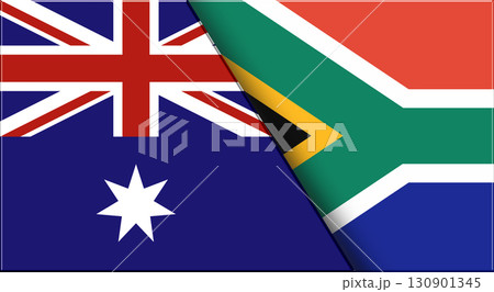 Flags of Australia and South Africa. Australian and South African National flag Flags of Australia and South Africa. Australian and South African National flag 130901345