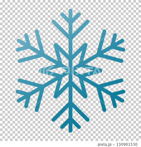 Simple snowflake illustration material Blue Vector 130901530