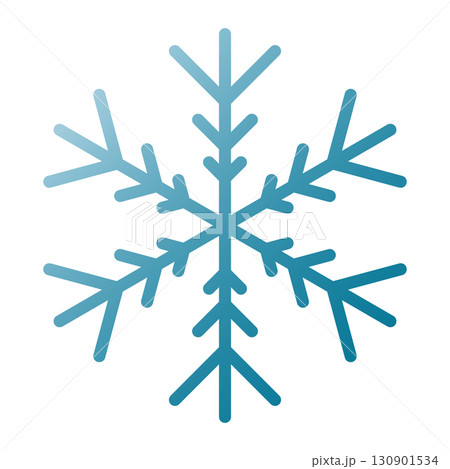 シンプルな雪の結晶のイラスト素材 ブルー ベクター 130901534
