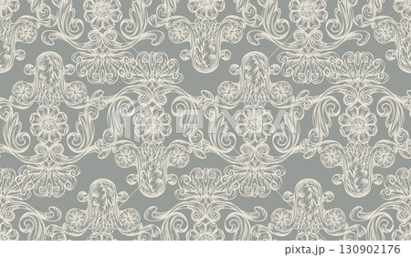 Seamless pattern hand drawing trendy baroque ornament illustration 130902176