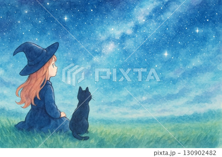 星空を眺める魔法少女 130902482