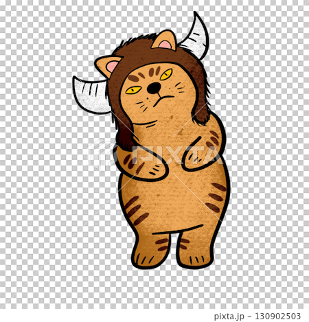The Cat hand drawing Png image for Halloween or Holiday concept. 130902503