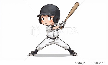 野球少年のイラスト 130903446
