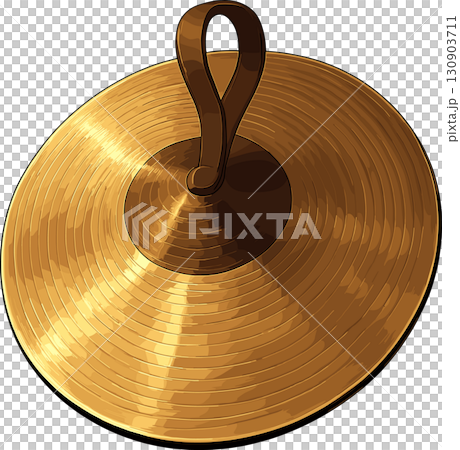 手持鈸的插圖 130903711