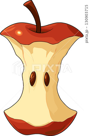 リンゴの食べかすのイラスト 130903715
