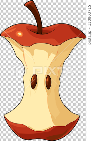 リンゴの食べかすのイラスト 130903715