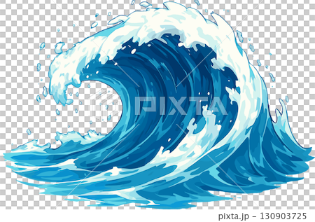 津波のイメージイラスト 130903725
