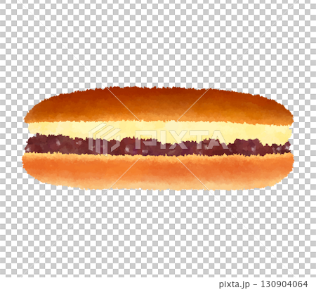 コッペパンあんバターサンド_クレヨンタッチ 130904064