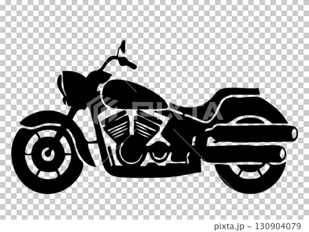 バイクのシルエット バイクのシルエット 130904079