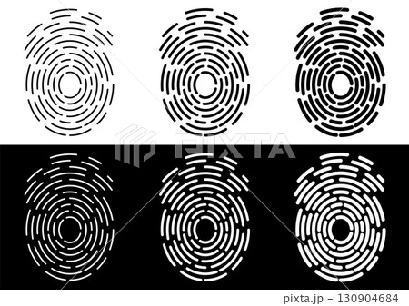 Fingerprint maze vector background. Scan icon. 130904684