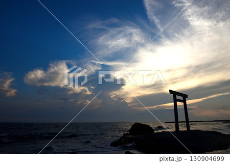 南知多 つぶて浦の鳥居 南知多 つぶて浦の鳥居 130904699