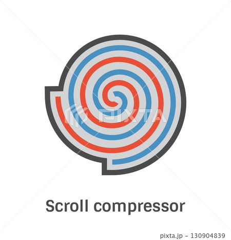 AIr conditioning hvac system part vector color icon design. 130904839