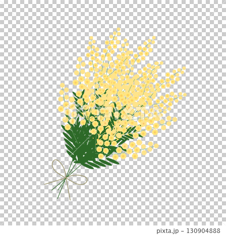 黄色のミモザの花束 130904888