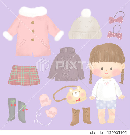 かわいい冬のコーディネート_ファッション_女の子 130905105