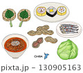 千葉グルメ旅行＿食べ物のイラストセット 130905163