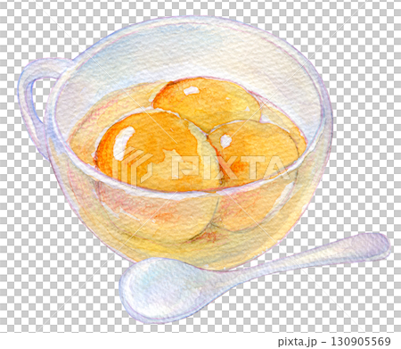 水彩イラスト 手描きイラスト アナログイラスト あんずのコンポート 水彩イラスト 手描きイラスト アナログイラスト あんずのコンポート 130905569