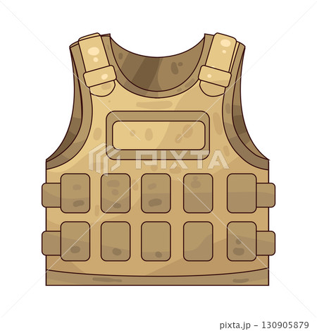 illustration of bulletproof vest 130905879
