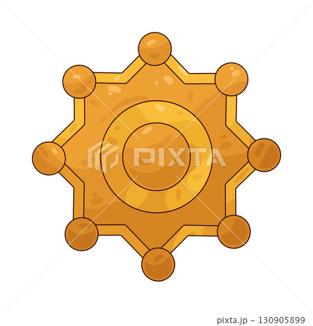 illustration of sheriff badge 130905899