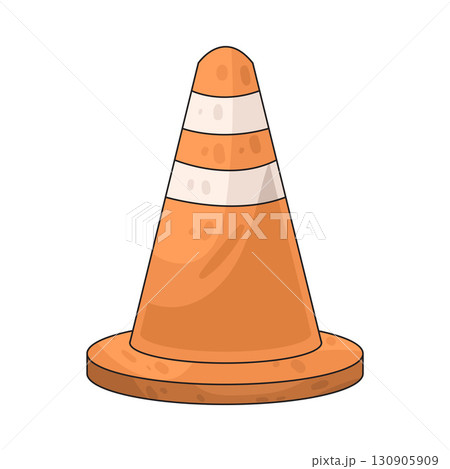 illustration of traffic cone 130905909
