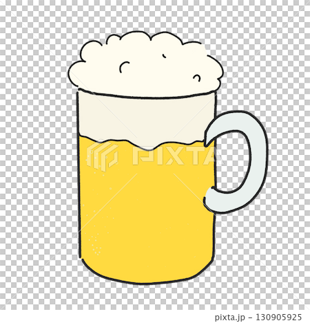 一杯看起來快要溢出泡沫的啤酒 130905925