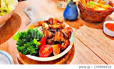 透明水彩 水彩画 食べ物 130906010