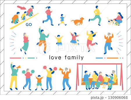 家族　イラスト素材集 130906068
