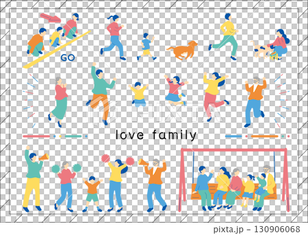 家族　イラスト素材集 130906068