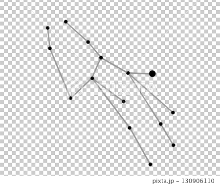 Monochrome illustration of Virgo constellation lines Monochrome illustration of Virgo constellation lines 130906110