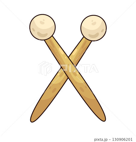 illustration of toy drumsticks illustration of toy drumsticks 130906201