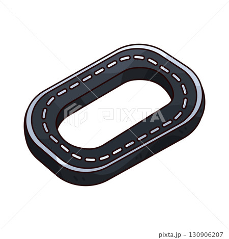 illustration of toy race track 130906207
